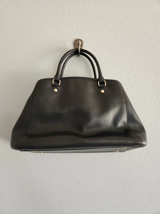 Coach Margot Satchel Bag Dual Tone Hardware Black Leather 12x9x5 - Picture 5 of 10